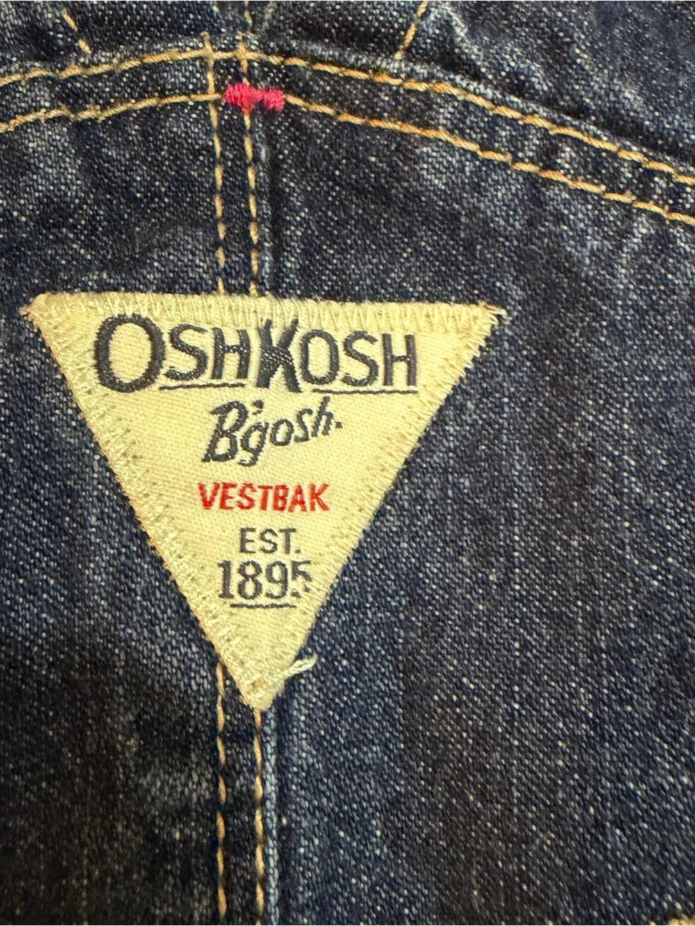Vintage OshKosh B'gosh Overalls Denim Baby Girls Hearts Sz 24M